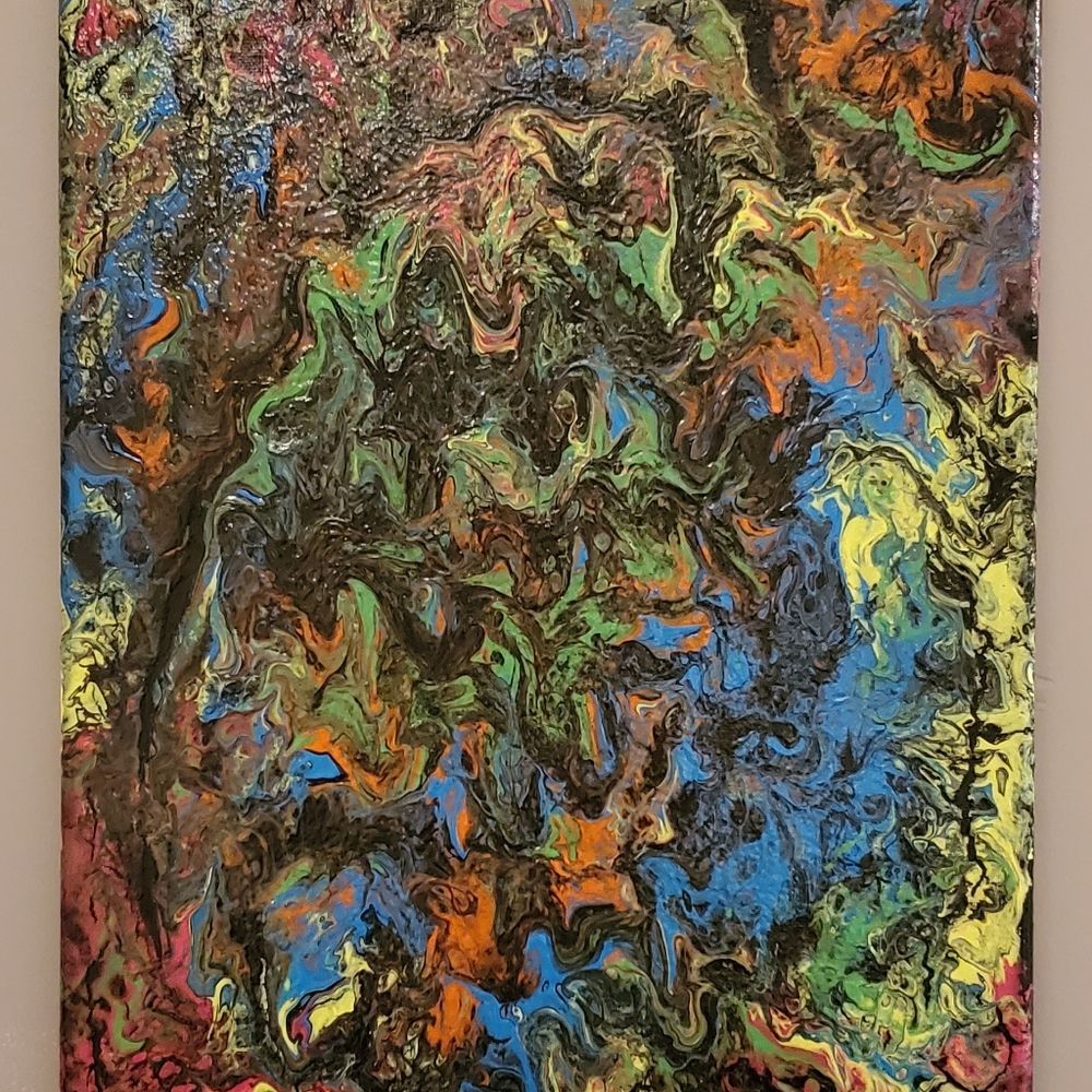 Acrylic Fluid Art on Canvas